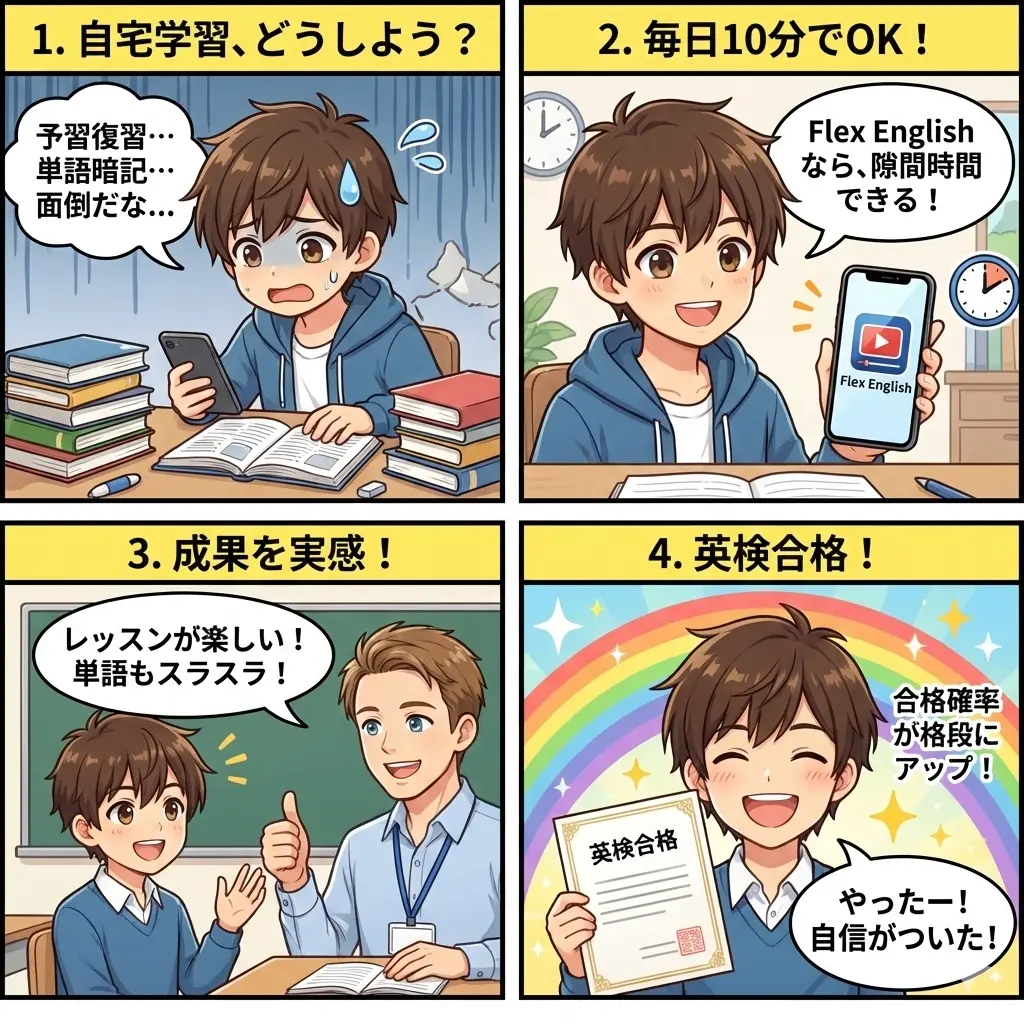 マンガで分かる英検対策：1日10分の学習で合格